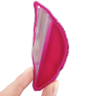 Agate slice with hole 87x37 mm no 446