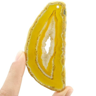 Agate slice with hole 87x39 mm no. 368