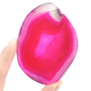Agate slice with hole 89x64 mm no. 472
