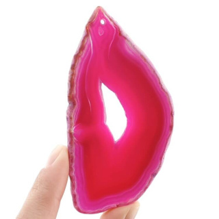 Agate slice with hole 92x48 mm no. 466