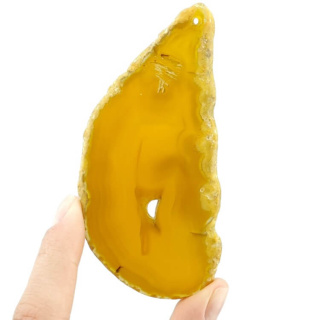 Agate slice with hole 97x47 mm no 353