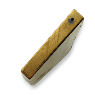 Titanium agate slice with hole 31x29 mm no 43