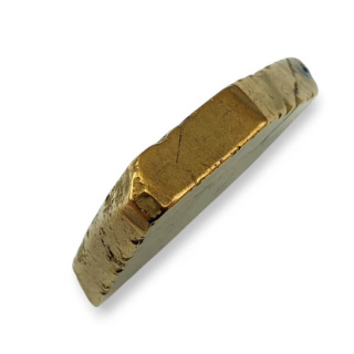 Titanium agate slice with hole 33x28 mm no 13