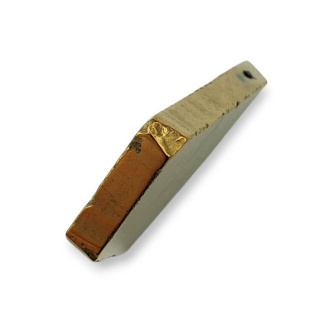Titanium agate slice with hole 34x27 mm no 33