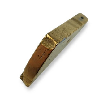Titanium agate slice with hole 35x25 mm no 15