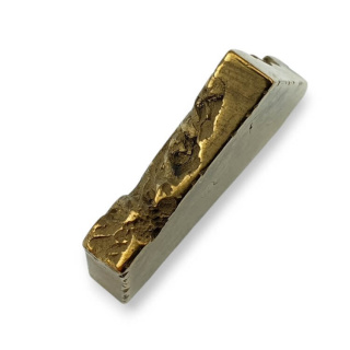 Agate titanium slice with hole 36x28 mm no 42
