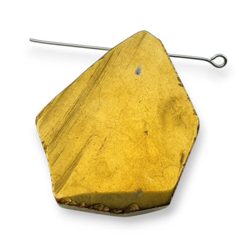 Titanium agate slice with hole 37x30 mm no 1 Titanium agate slice with hole 37x30 mm no 1