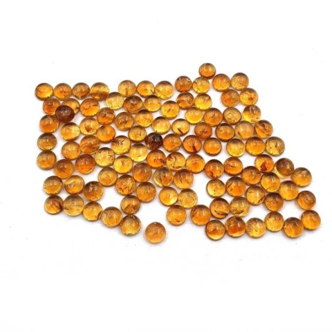 Cytryn kaboszon fi 4 mm 1 szt Cytryn kaboszon fi 4 mm 1 szt