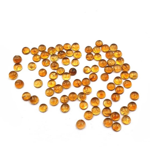 Cytryn kaboszon fi 4 mm 1 szt Cytryn kaboszon fi 4 mm 1 szt