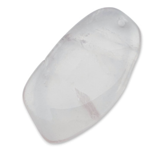 Pink quartz slice with hole 50x29 mm no. 20