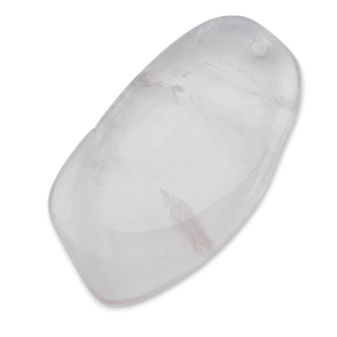 Pink quartz slice with hole 50x29 mm no 20 Pink quartz slice with hole 50x29 mm no 20