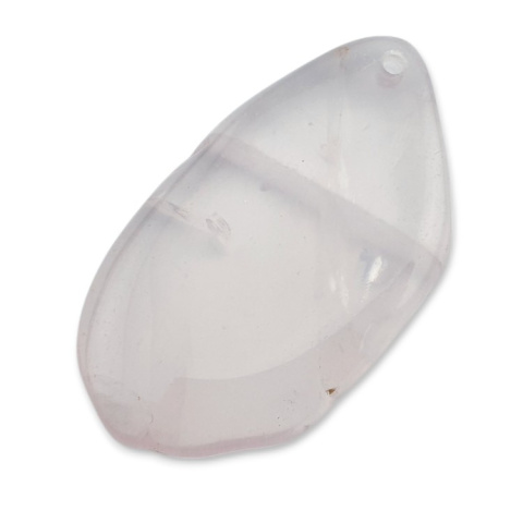 Pink quartz slice with hole 53x30 mm no 17 Pink quartz slice with hole 53x30 mm no 17