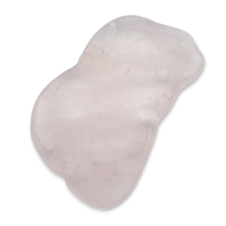 Pink quartz slice with hole 54x34 mm no. 16