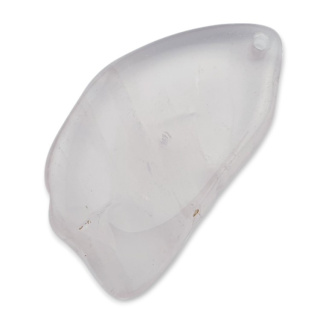 Pink quartz slice with hole 55x30 mm no. 12