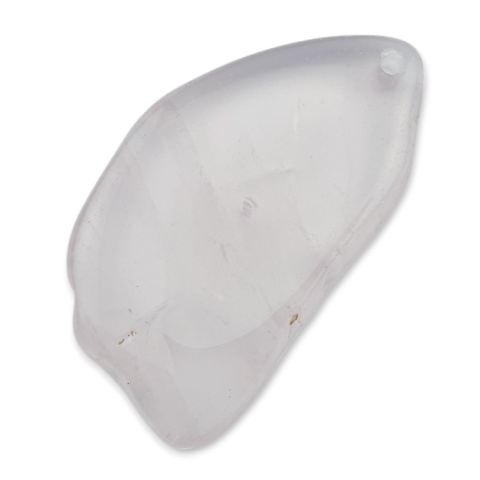 Pink quartz slice with hole 55x30 mm no 12 Pink quartz slice with hole 55x30 mm no 12