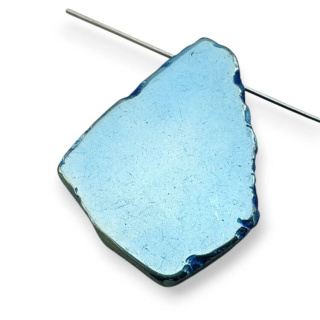 Agate titanium patch with hole 27x22 mm no 115