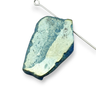 Titanium agate slice with hole 28x19 mm no 111