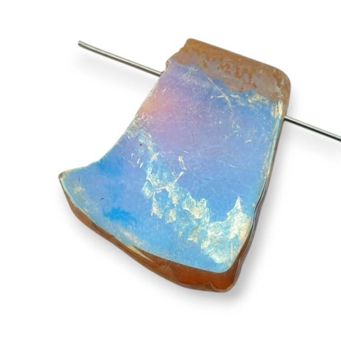 Titanium agate slice with hole 28x22 mm no 327 Titanium agate slice with hole 28x22 mm no 327