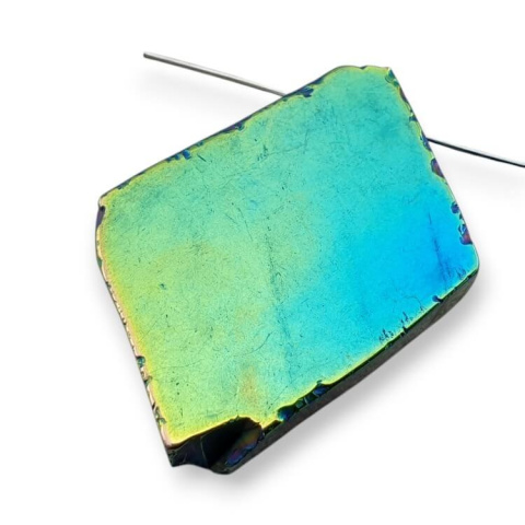 Titanium agate slice with hole 28x23 mm no 257 Titanium agate slice with hole 28x23 mm no 257