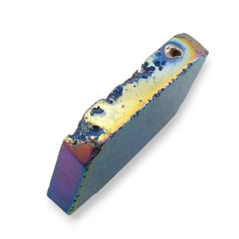 Titanium agate slice with hole 28x23 mm no 257 Titanium agate slice with hole 28x23 mm no 257
