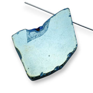 Titanium agate slice with hole 29x23 mm no 96