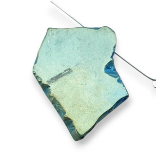 Titanium agate slice with hole 29x24 mm no 122