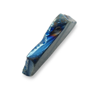 Titanium agate slice with hole 29x24 mm no 122