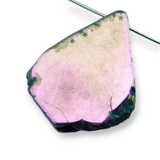 Titanium agate slice with hole 29x24 mm no 266