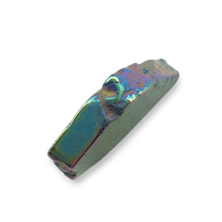 Titanium agate slice with hole 29x24 mm no 266