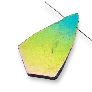 Titanium agate slice with hole 29x24 mm no 279
