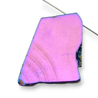 Titanium agate slice with hole 29x24 mm no 284