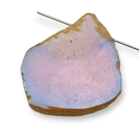 Titanium agate slice with hole 29x27 mm no 341 Titanium agate slice with hole 29x27 mm no 341