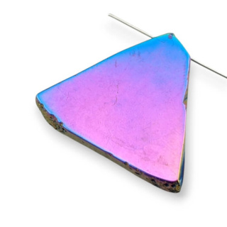Titanium agate slice with hole 29x30 mm no 278