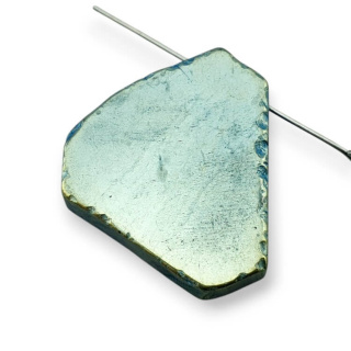 Titanium agate slice with hole 30x24 mm no 113