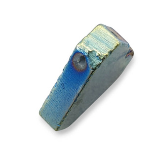 Titanium agate slice with hole 30x24 mm no 113