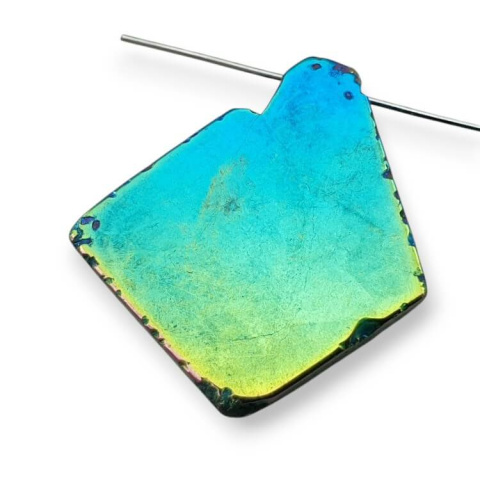 Titanium agate slice with hole 30x24 mm no. 258 Titanium agate slice with hole 30x24 mm no. 258
