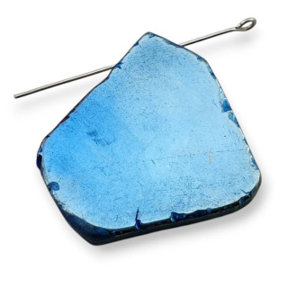 Agate titanium slice with hole 30x29 mm no 110
