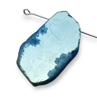 Titanium agate slice with hole 31x20 mm no 109