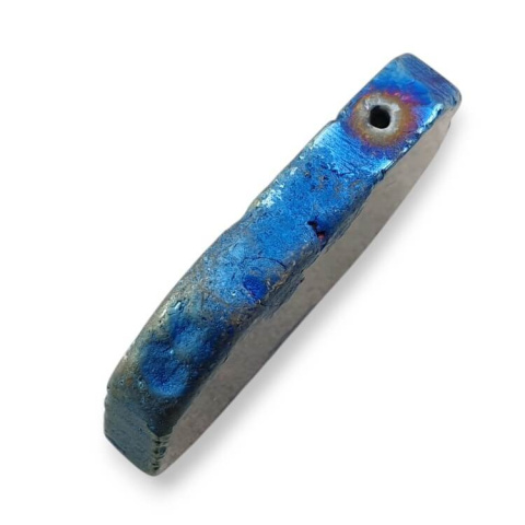 Agat tytanowy plaster z dziurką 31x20 mm nr 109 Agat tytanowy plaster z dziurką 31x20 mm nr 109