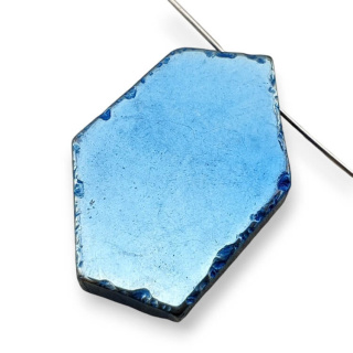 Titanium agate slice with hole 31x21 mm no 83
