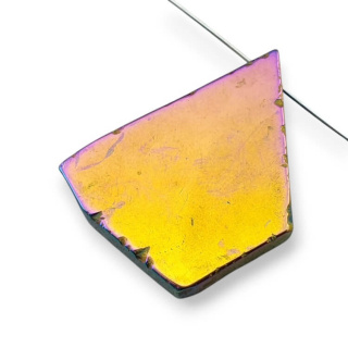 Titanium agate slice with hole 31x22 mm no 268