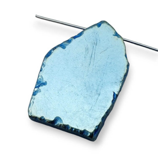 Titanium agate slice with hole 31x22 mm no 90