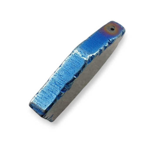 Titanium agate slice with hole 31x22 mm no 90 Titanium agate slice with hole 31x22 mm no 90