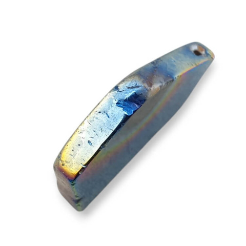 Titanium agate slice with hole 31x23 mm no 254 Titanium agate slice with hole 31x23 mm no 254