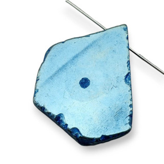 Titanium agate slice with hole 31x24 mm no 108
