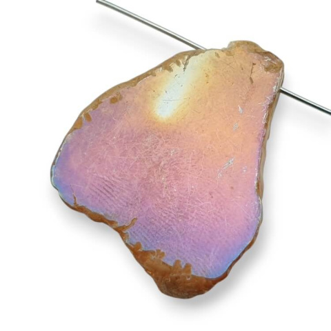 Titanium agate slice with hole 31x24 mm no 334 Titanium agate slice with hole 31x24 mm no 334