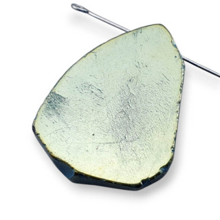 Titanium agate slice with hole 31x24 mm no 76