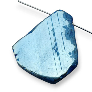 Titanium agate slice with hole 31x24 mm no 87
