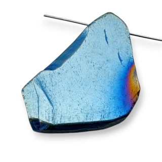 Titanium agate slice with hole 31x25 mm no 104