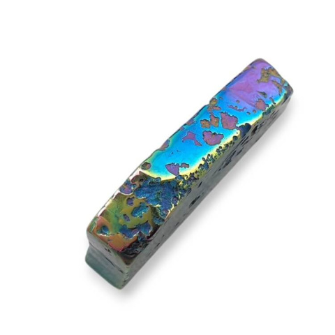 Titanium agate slice with hole 32x22 mm no 252 Titanium agate slice with hole 32x22 mm no 252